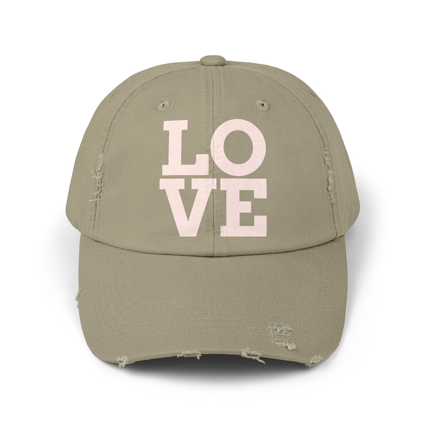 LOVE Unisex Distressed Cap