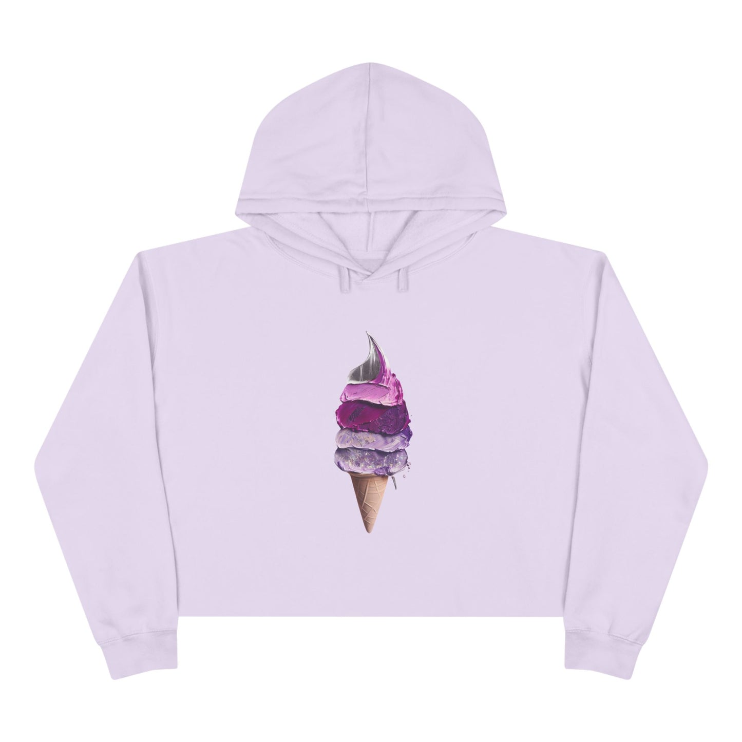 Painted Ice Cream Crop Hoodie