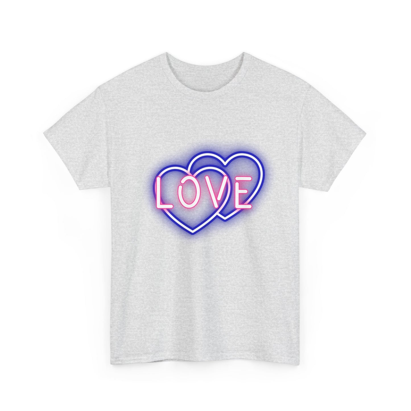 Neon Double Heart Unisex Heavy Cotton Tee