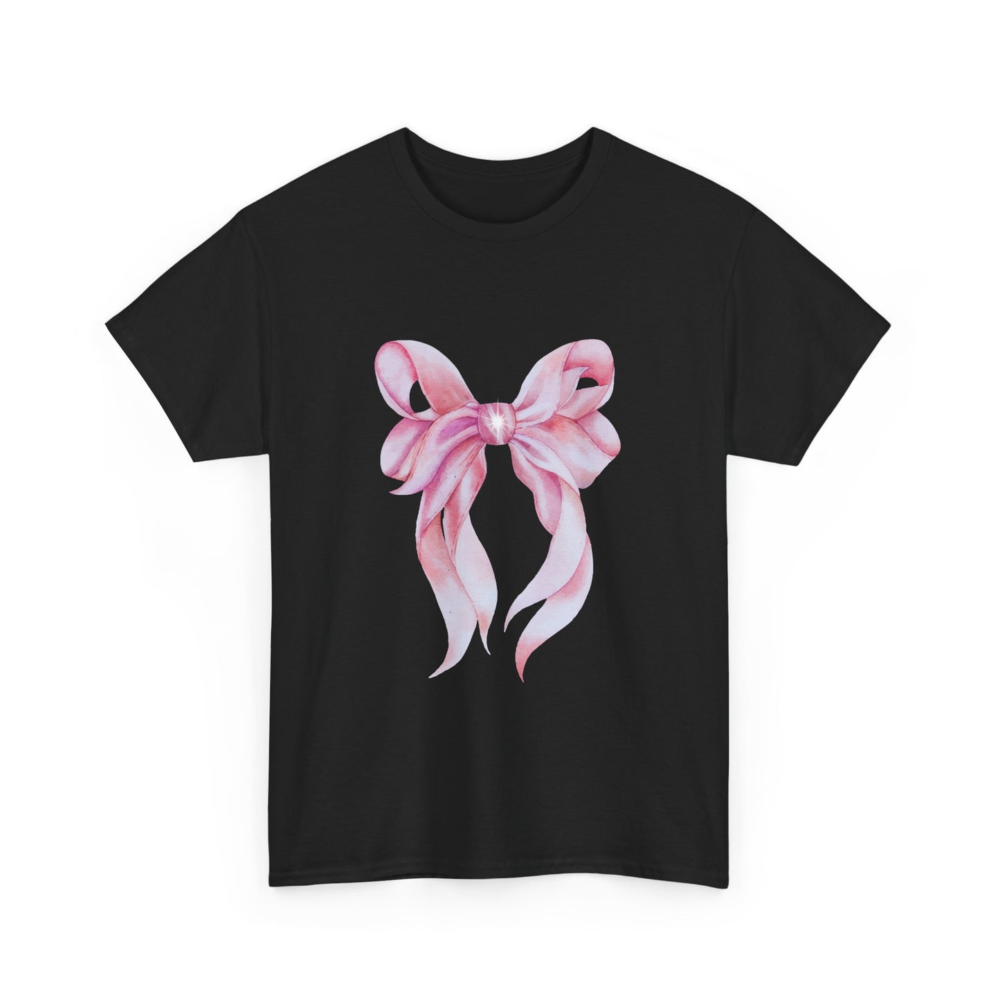 Pink Bow Unisex Heavy Cotton Tee