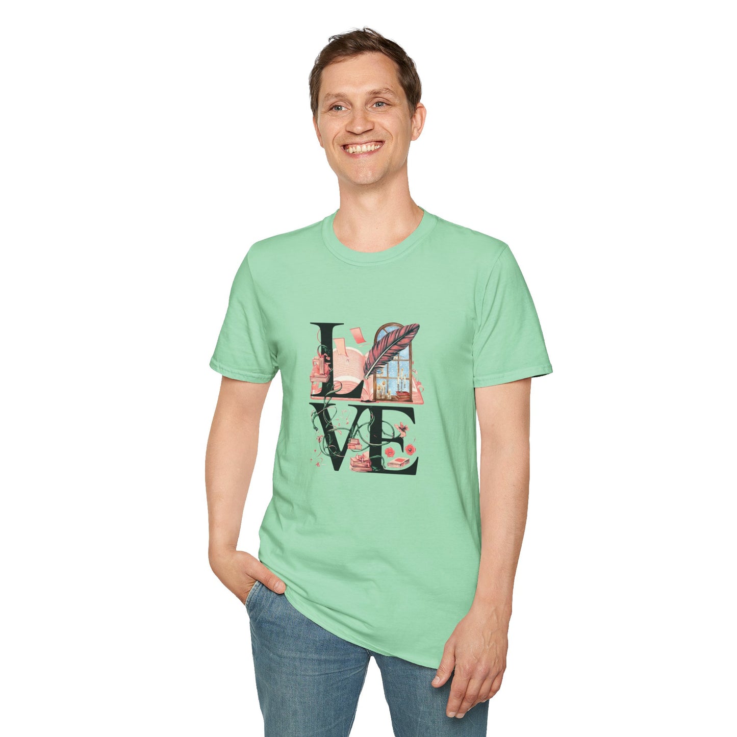 LOVE is a Novel Idea Unisex Softstyle T-Shirt