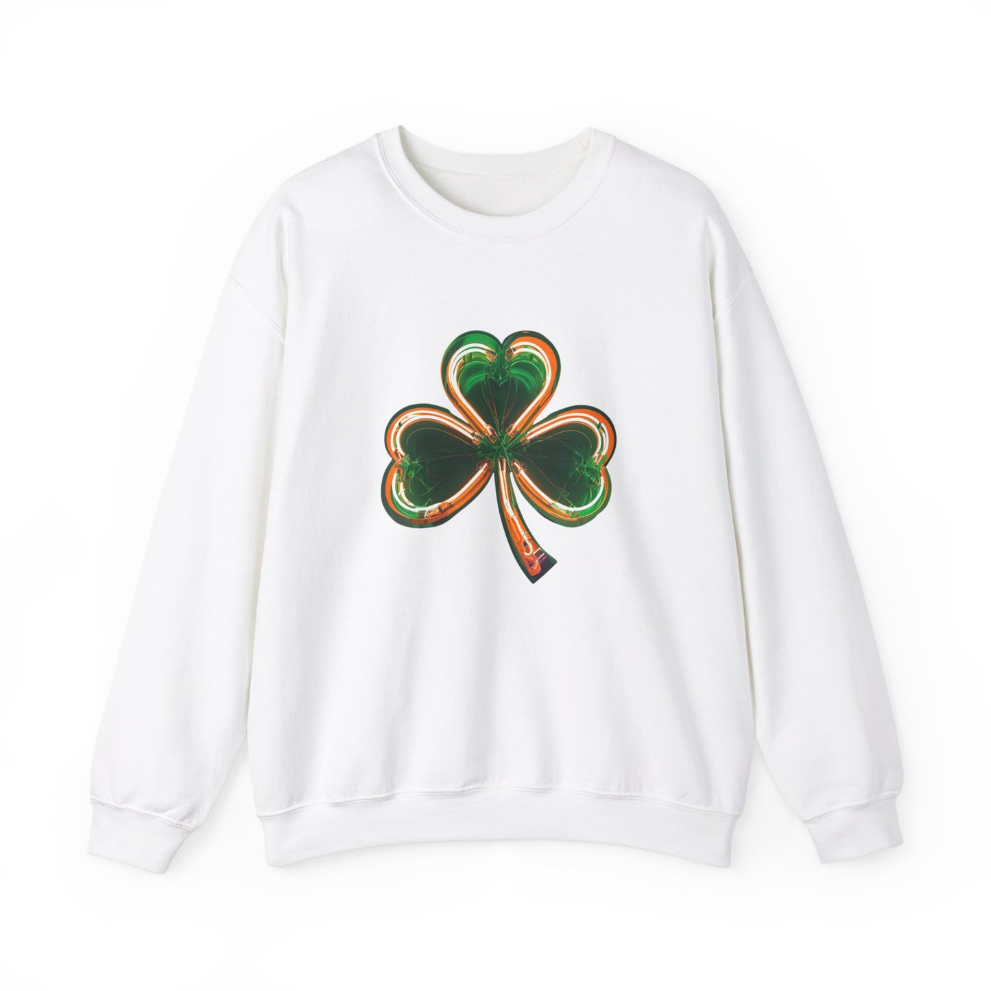 Electric Luck - Green and Orange Unisex Heavy Blend™ Crewneck Sweatshirt