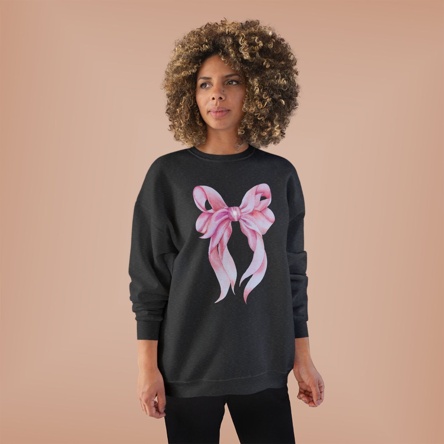 Pink Bow Unisex EcoSmart® Crewneck Sweatshirt