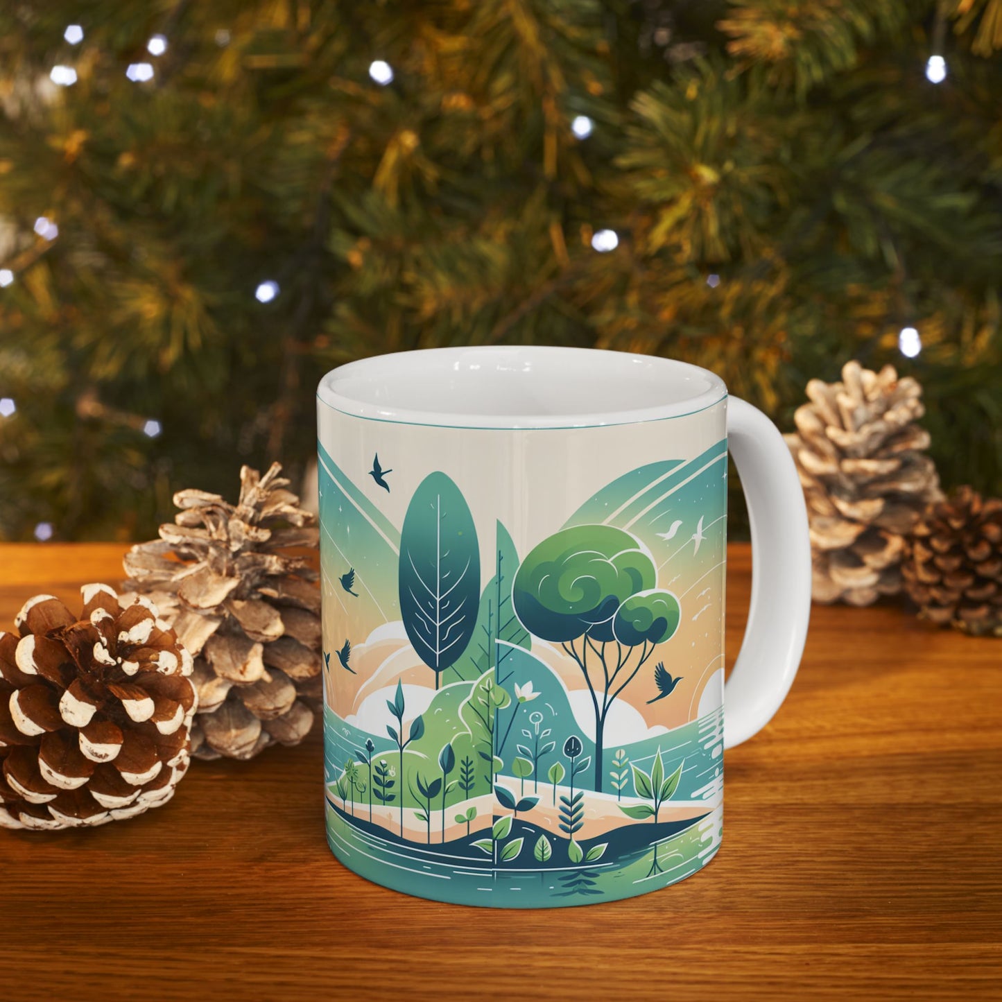 Fresh Start, New Vibes Ceramic Mug, (11oz)