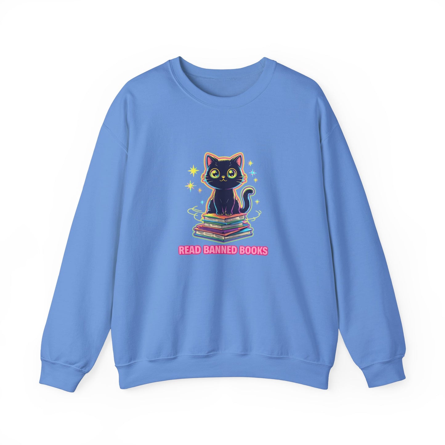 Read Banned Books - Cat Unisex Heavy Blend™ Crewneck Sweatshirt