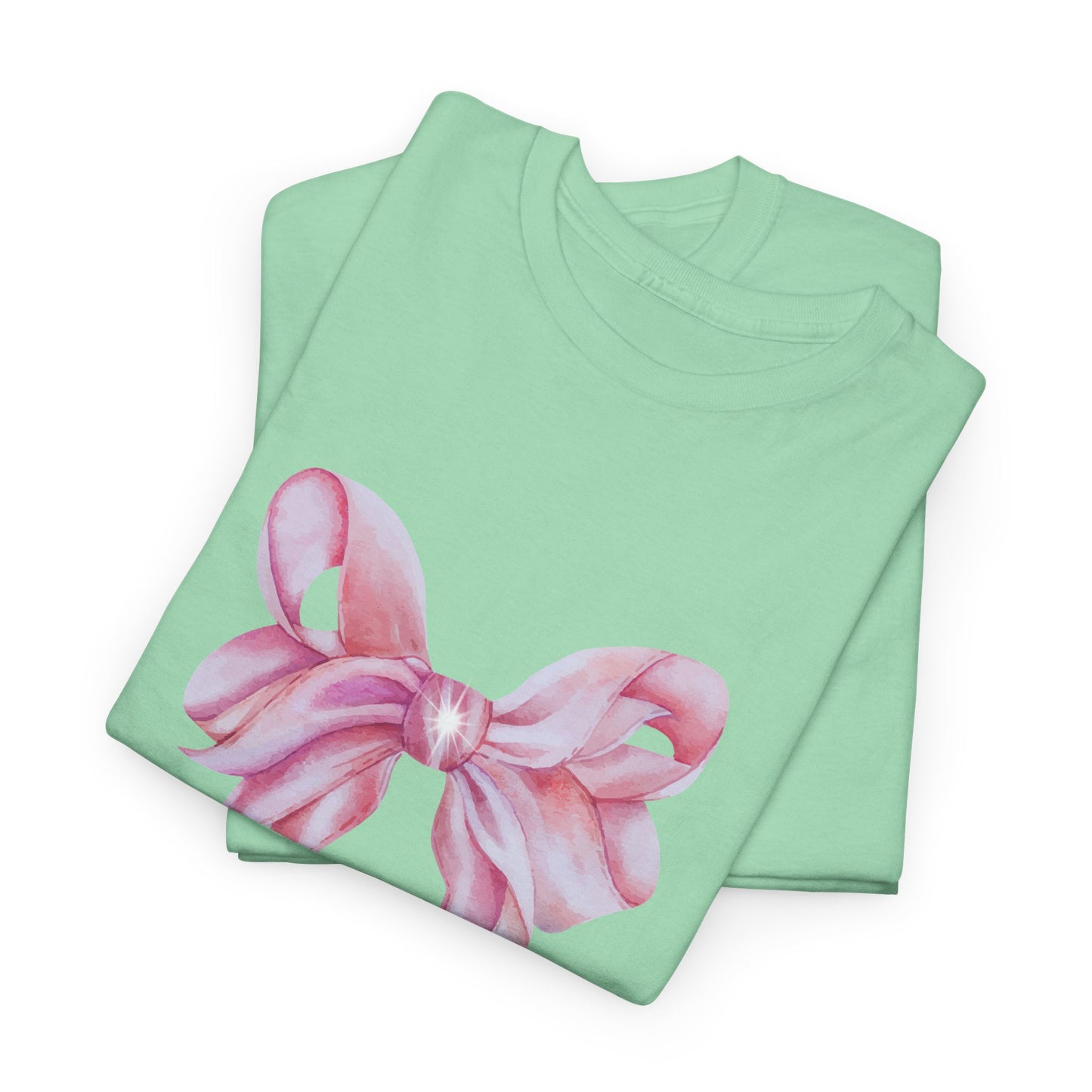 Pink Bow Unisex Heavy Cotton Tee