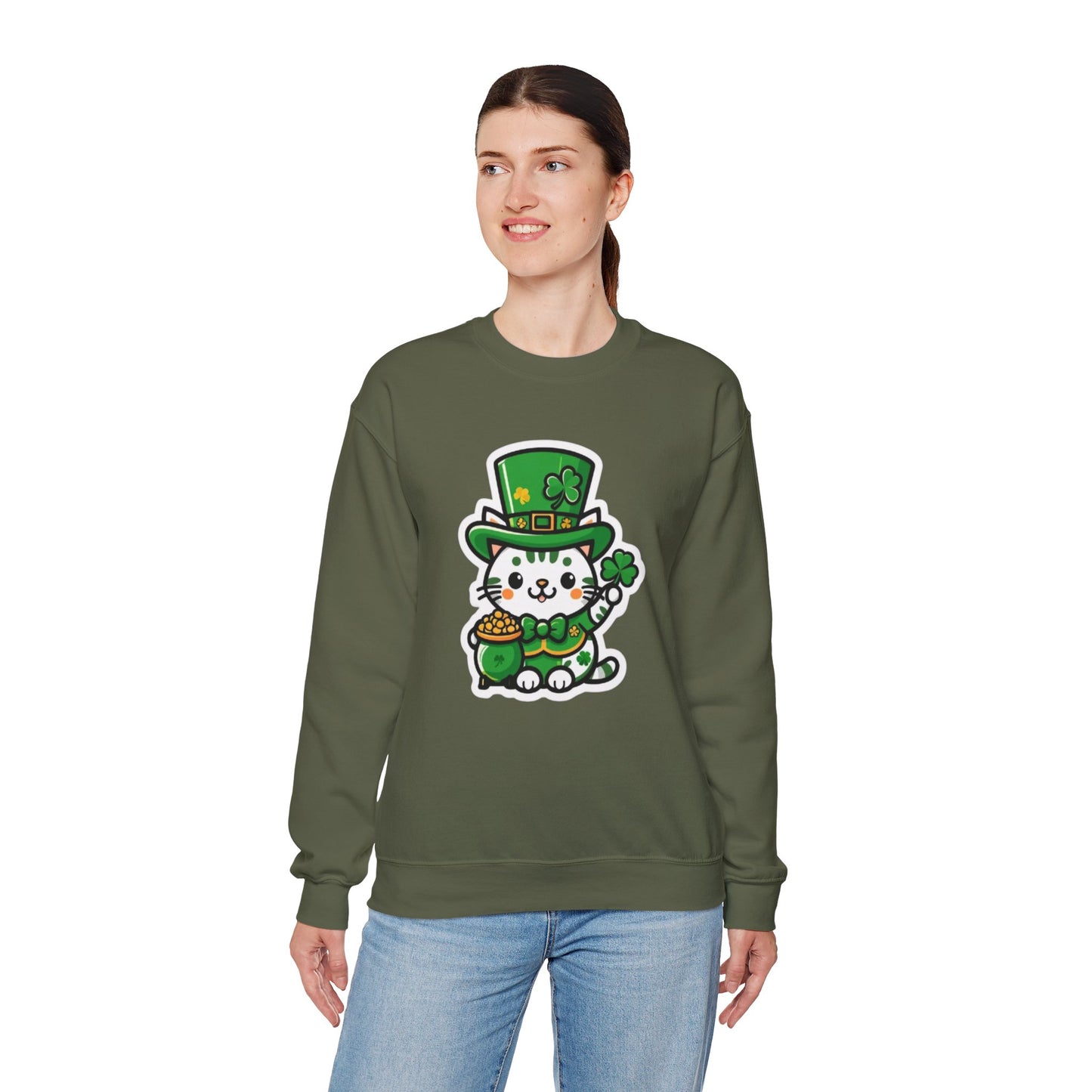 Clover Kitty Unisex Heavy Blend™ Crewneck Sweatshirt