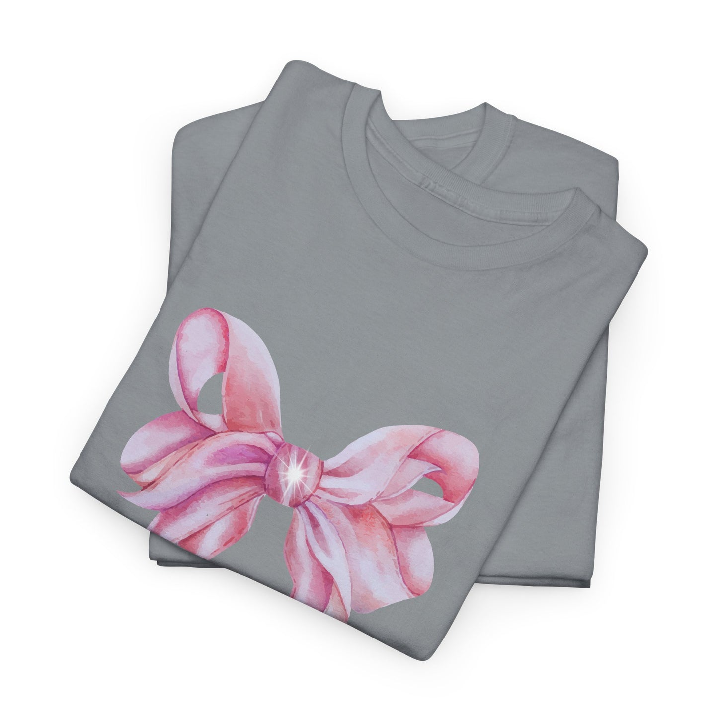 Pink Bow Unisex Heavy Cotton Tee