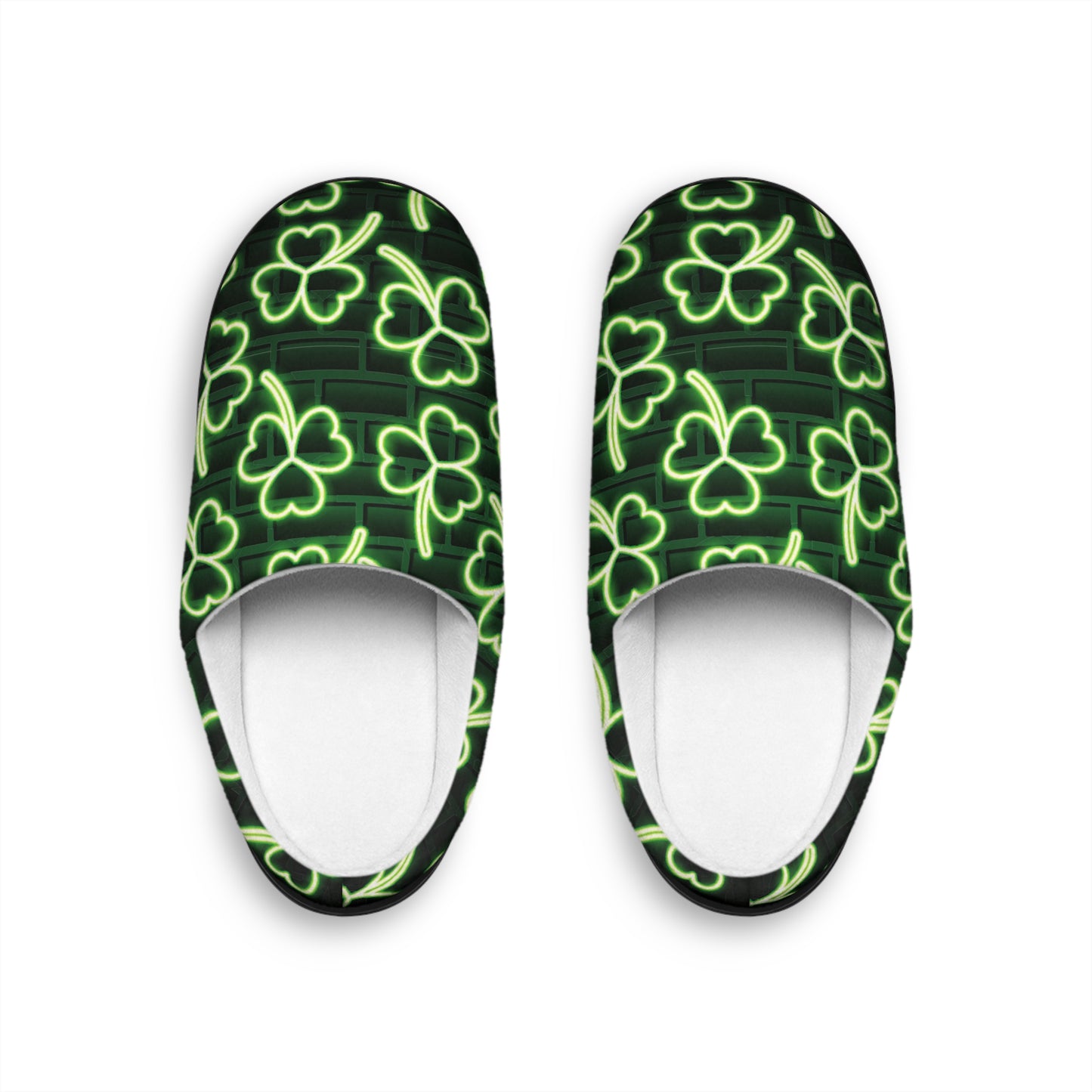 Neon Shamrock Men's Indoor Slippers