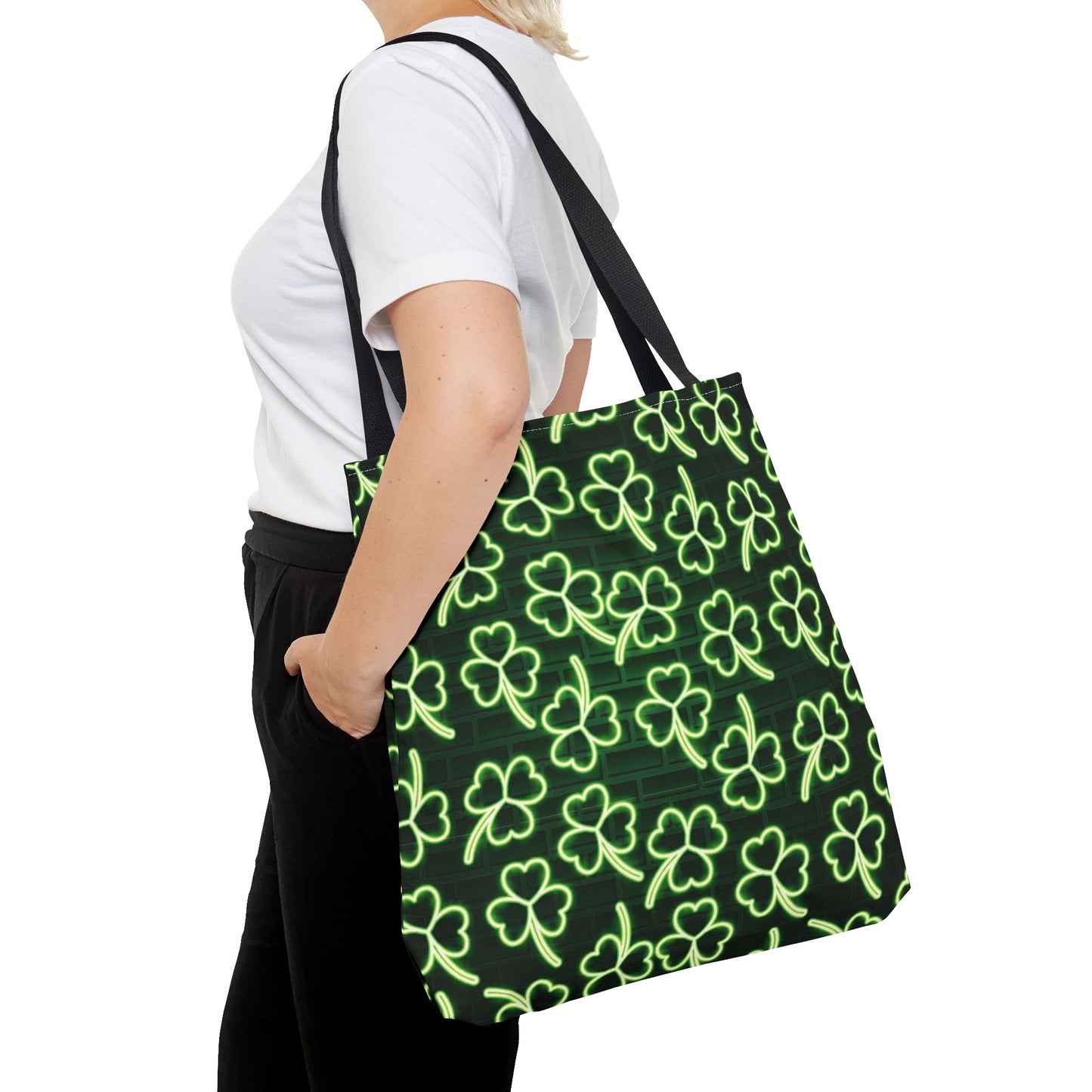 Neon Shamrock Tote Bag (available in 3 sizes)