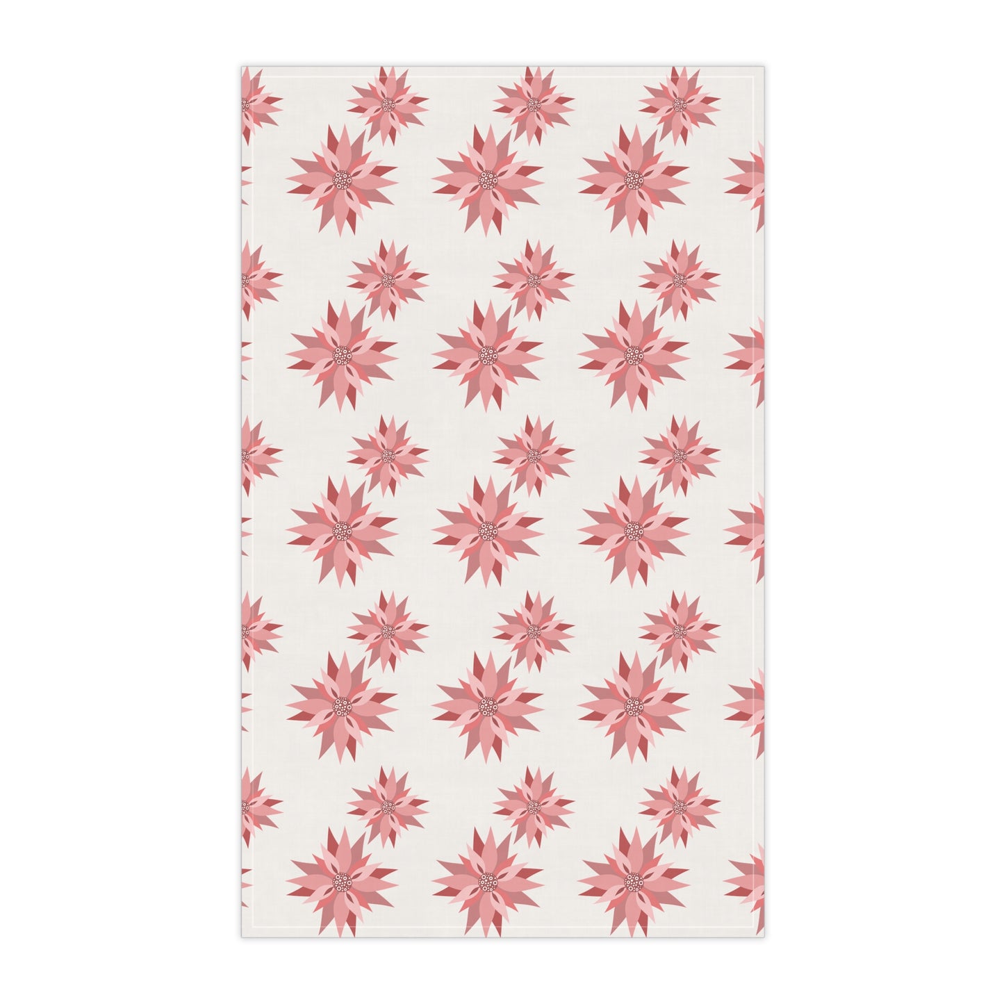 Pink Poinsettia Tea Towels (cotton)