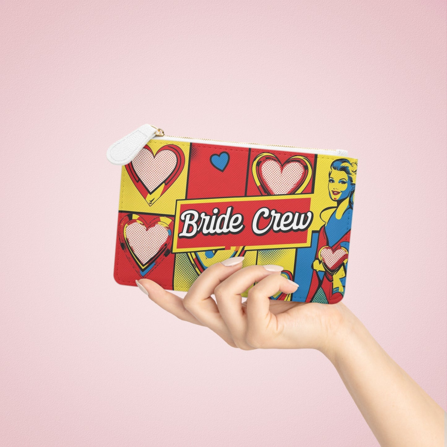 Bride Crew Pop Art Mini Clutch Bag