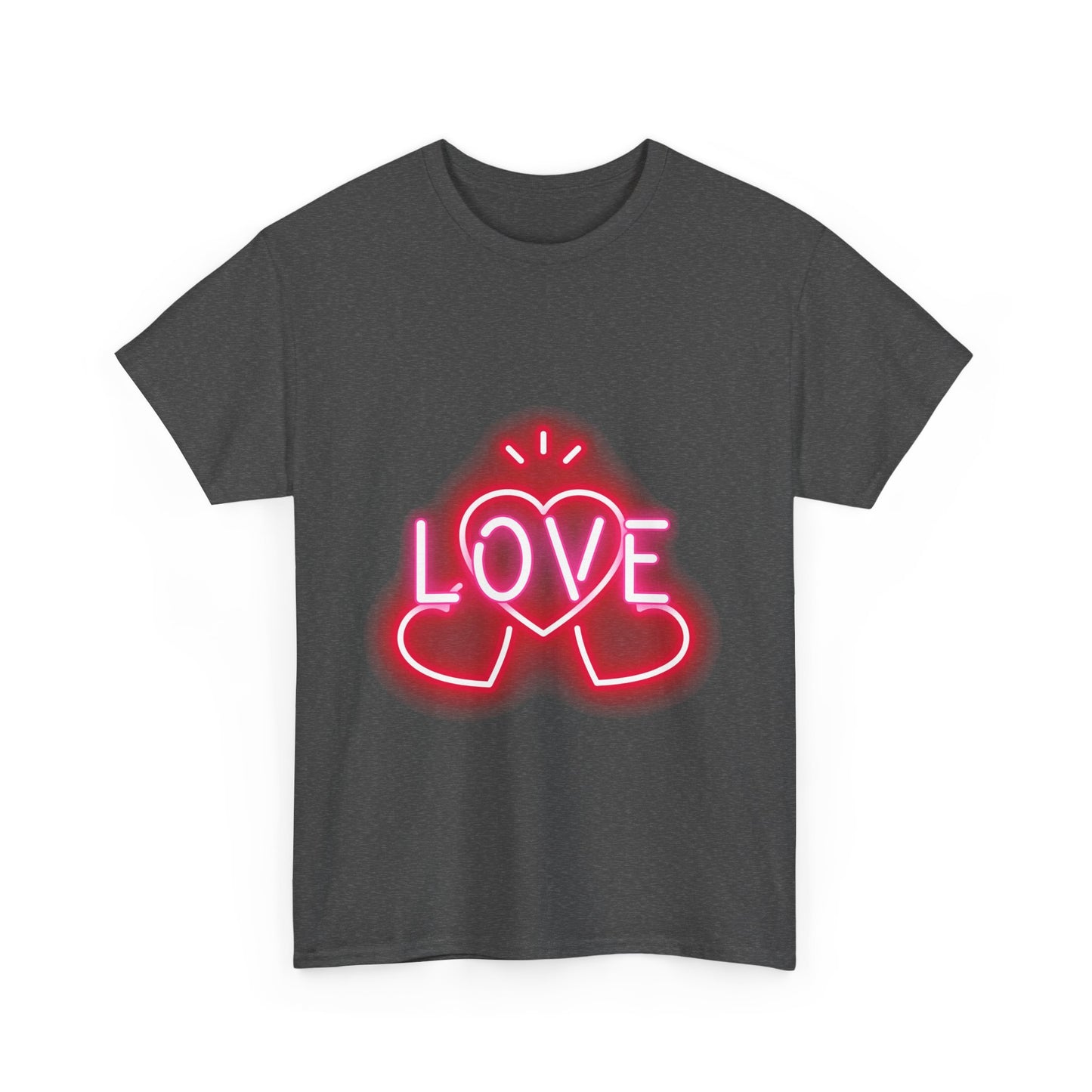 Neon Triple Heart Unisex Heavy Cotton Tee