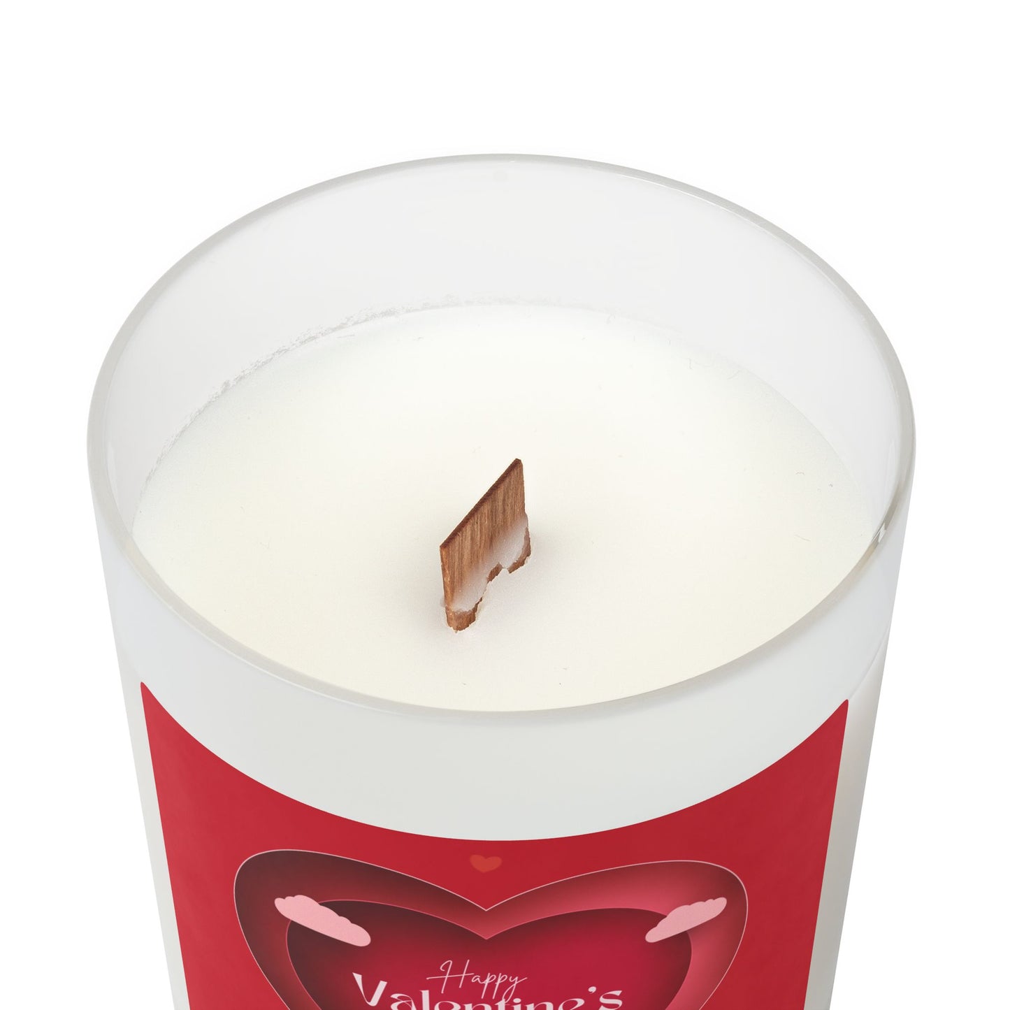 Happy V-Day Blackberry Vanilla Frosted Glass Candle, 11oz