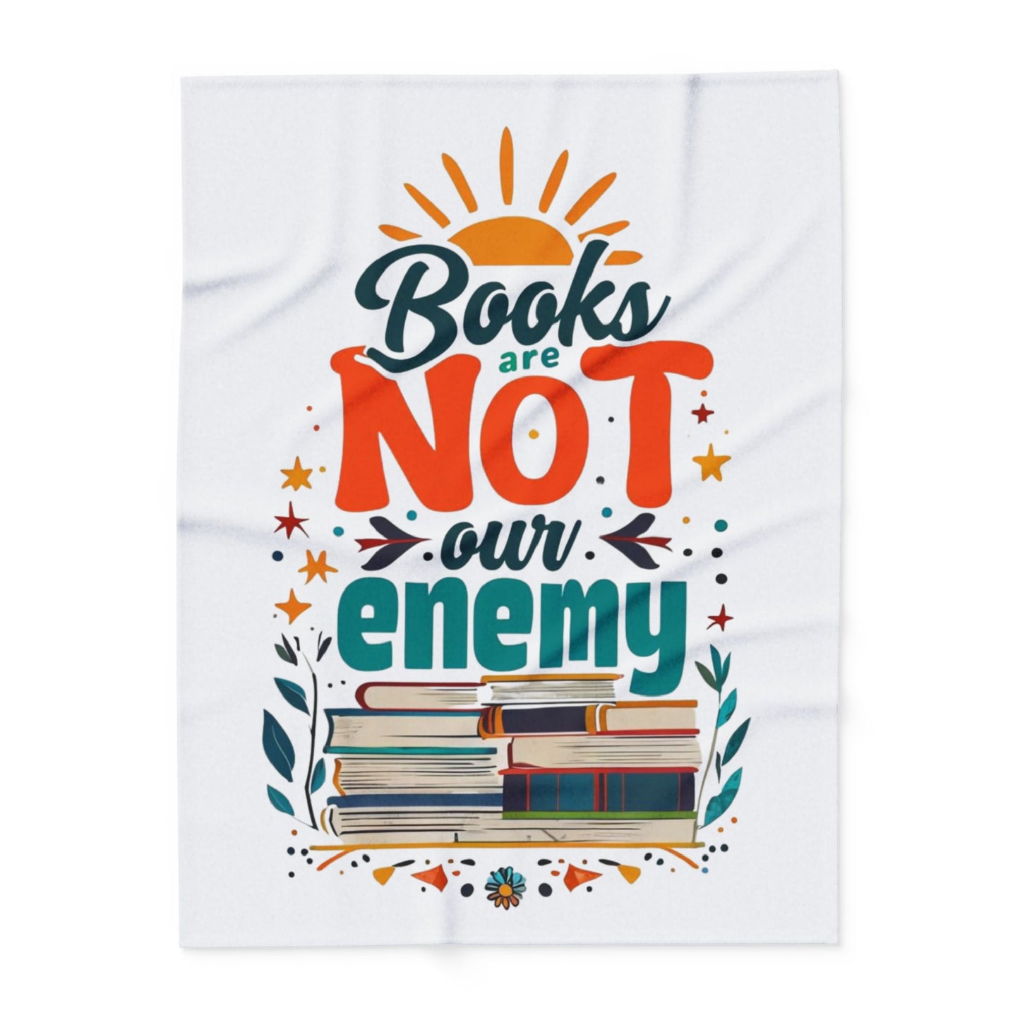 Books are NOT our Enemy Arctic Fleece Blanket