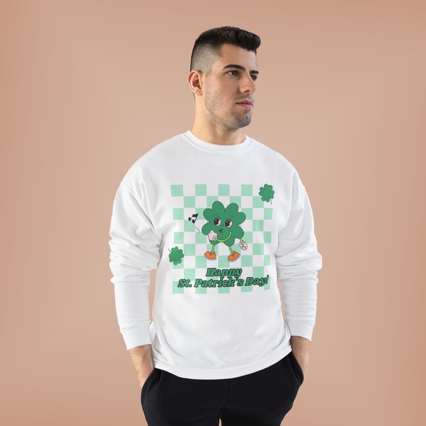 St. Pat's Checkers Unisex EcoSmart® Crewneck Sweatshirt