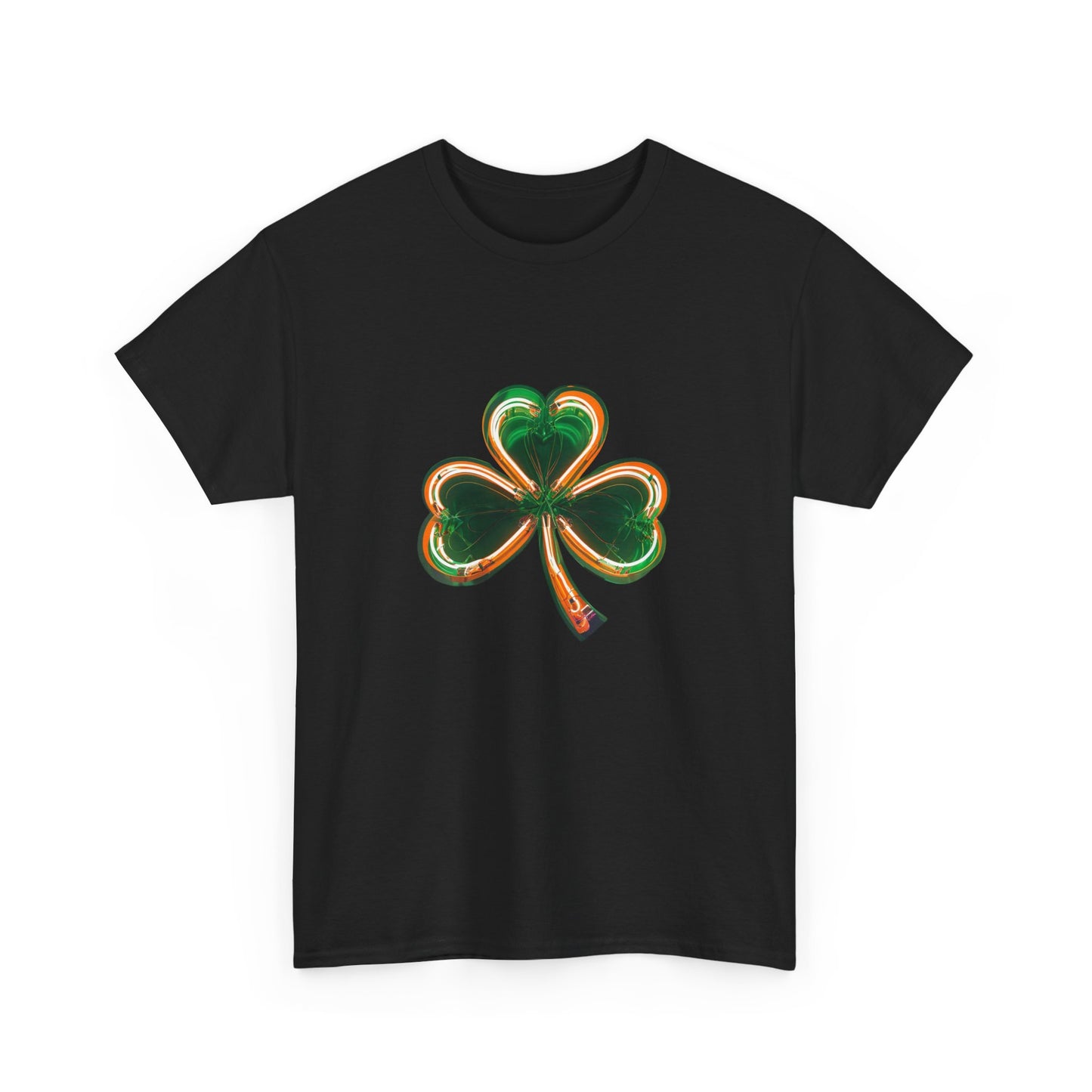 Electric Luck - Green and Orange Unisex Heavy Cotton Tee