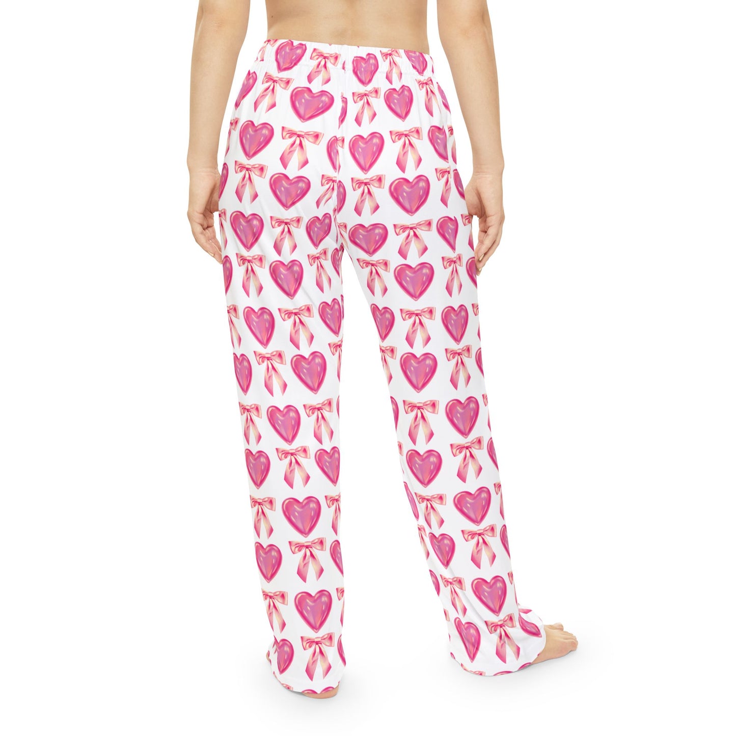 Hearts and Bows Women's Pajama Pants (AOP)