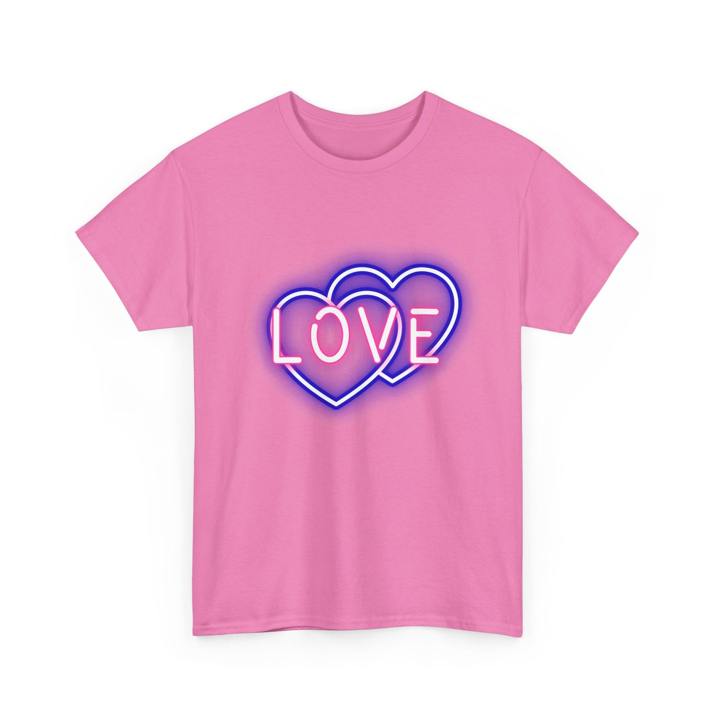 Neon Double Heart Unisex Heavy Cotton Tee