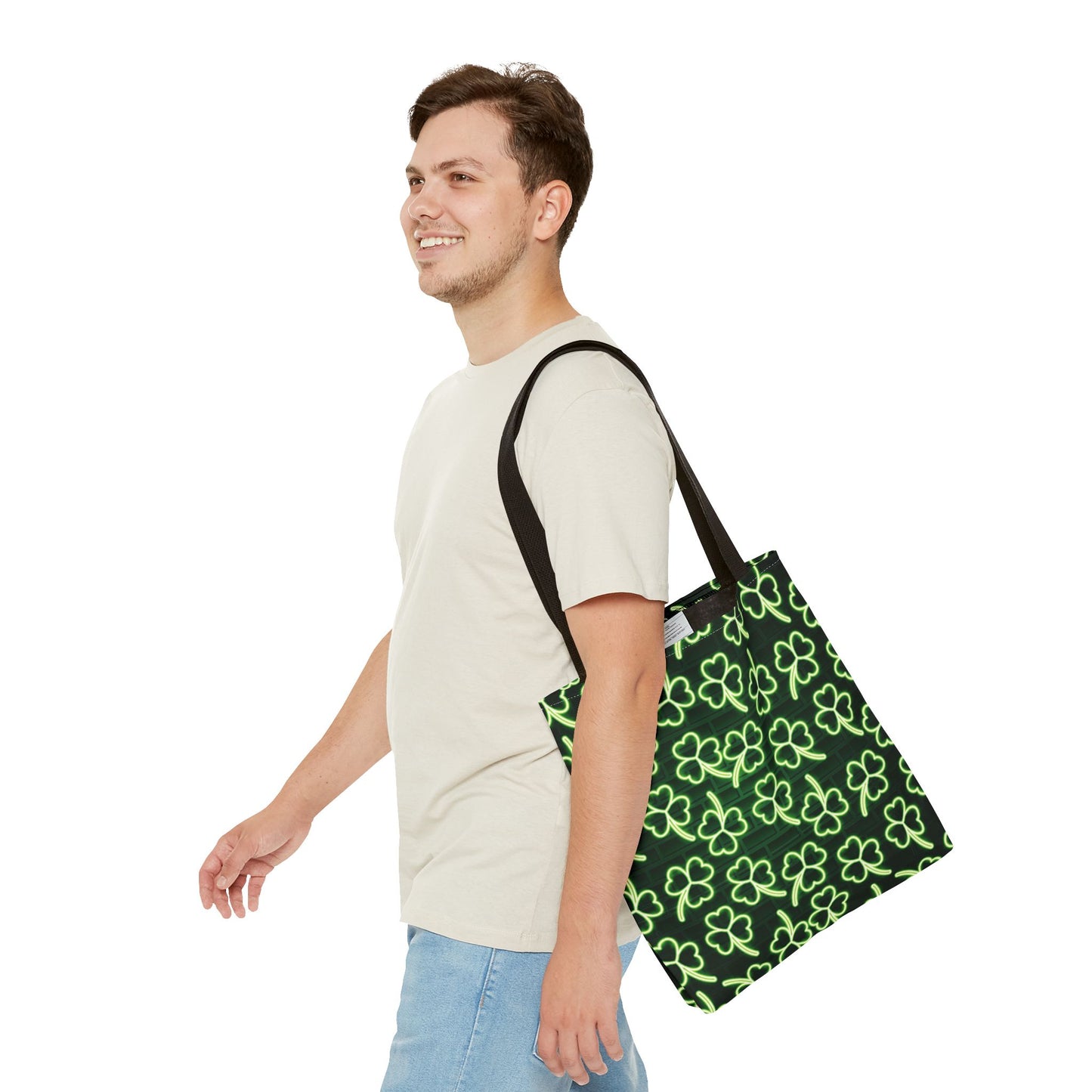 Neon Shamrock Tote Bag (available in 3 sizes)