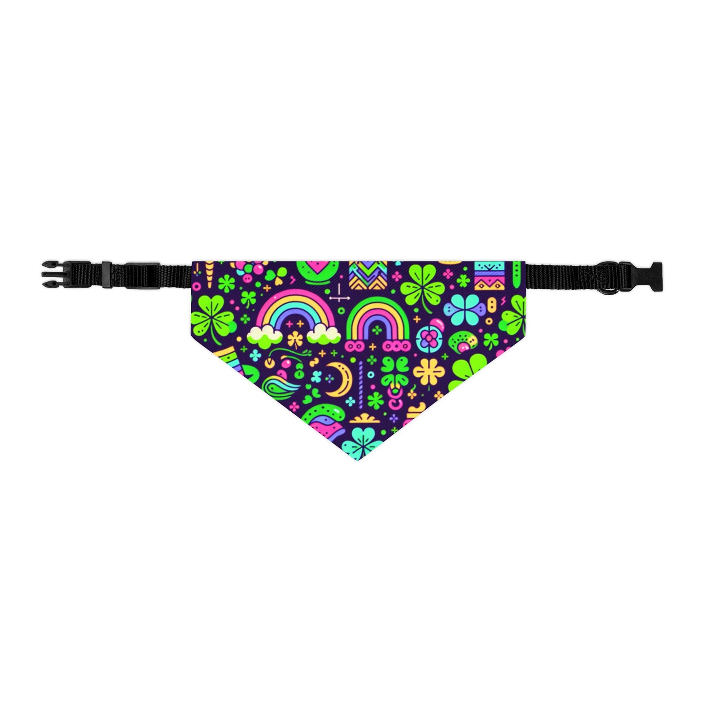 Day-Glo Clover Pet Bandana Collar