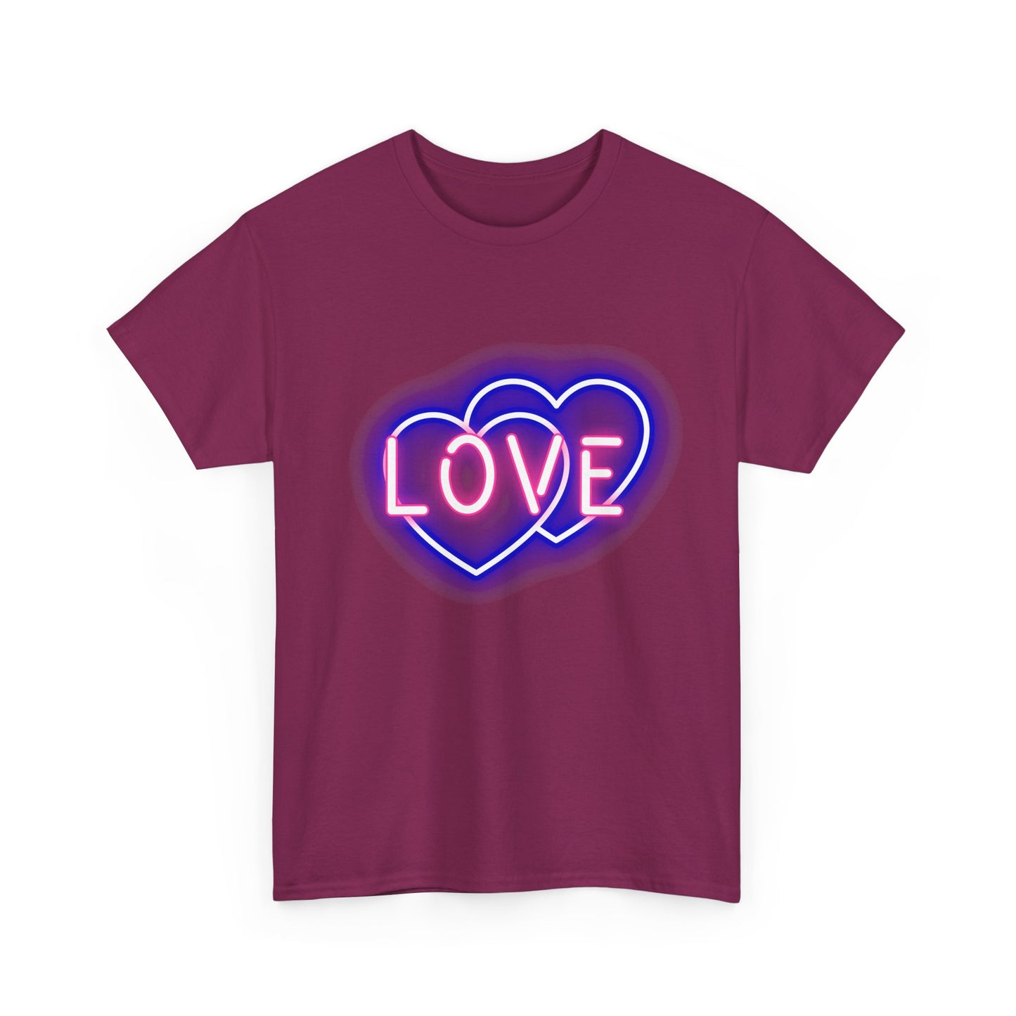 Neon Double Heart Unisex Heavy Cotton Tee