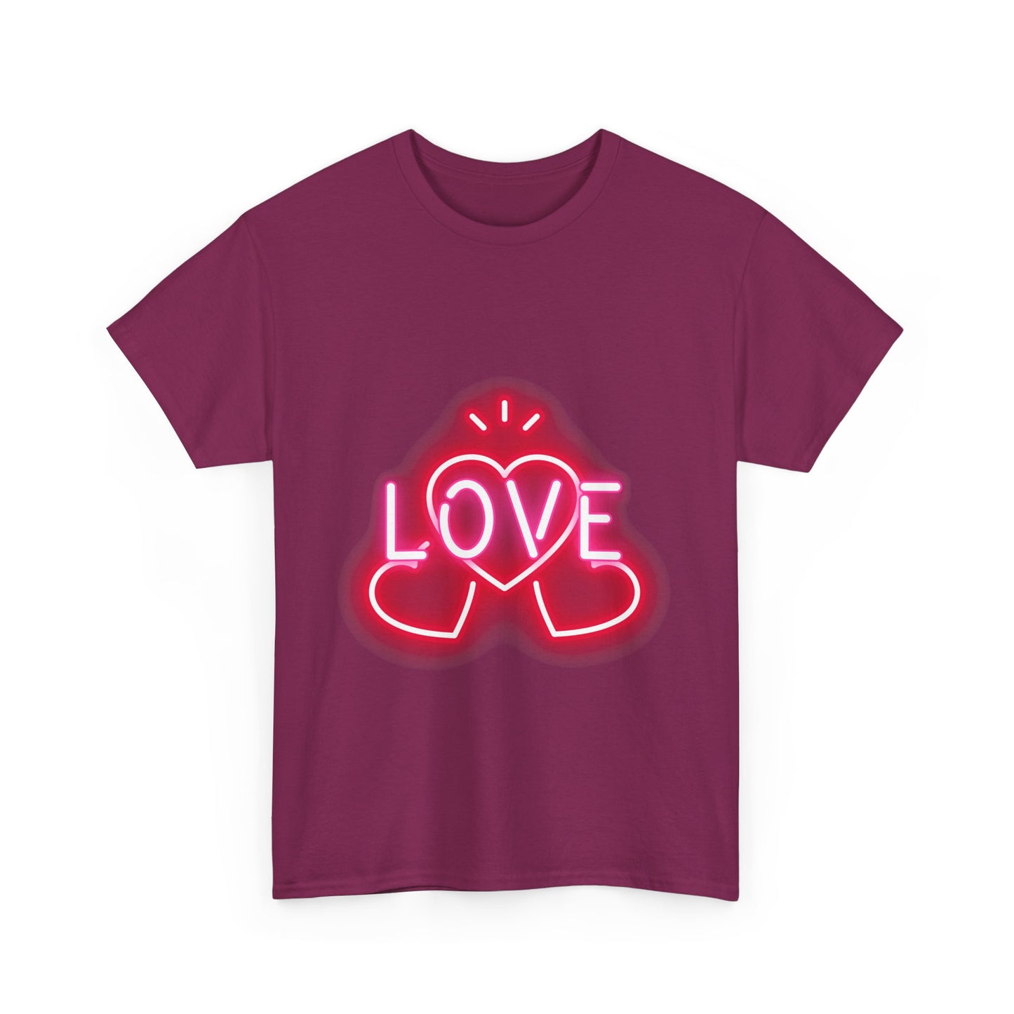 Neon Triple Heart Unisex Heavy Cotton Tee