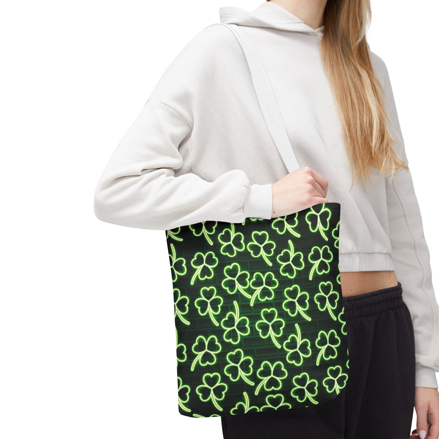 Neon Shamrock Tote Bag (available in 3 sizes)