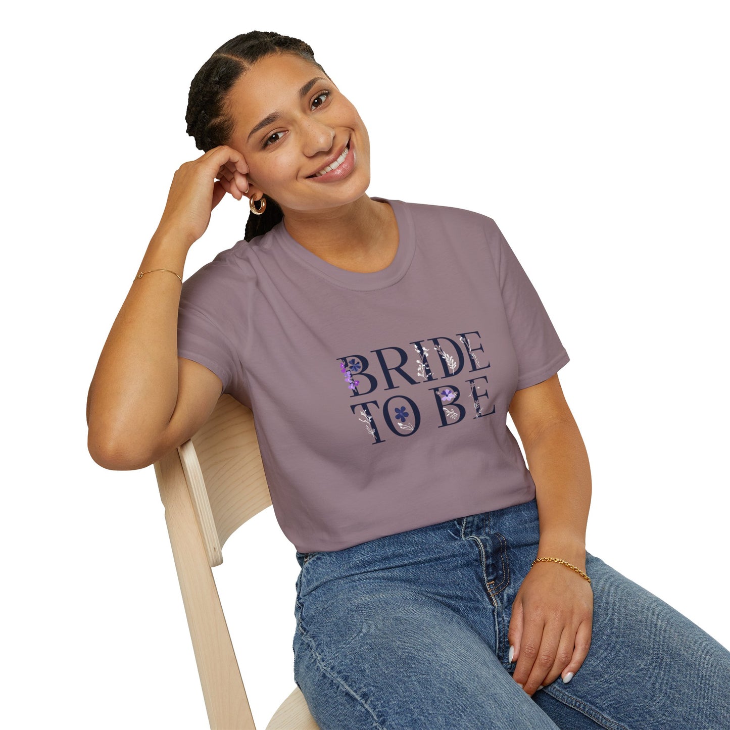 Flower Pressed - Bride to Be Unisex Softstyle T-Shirt