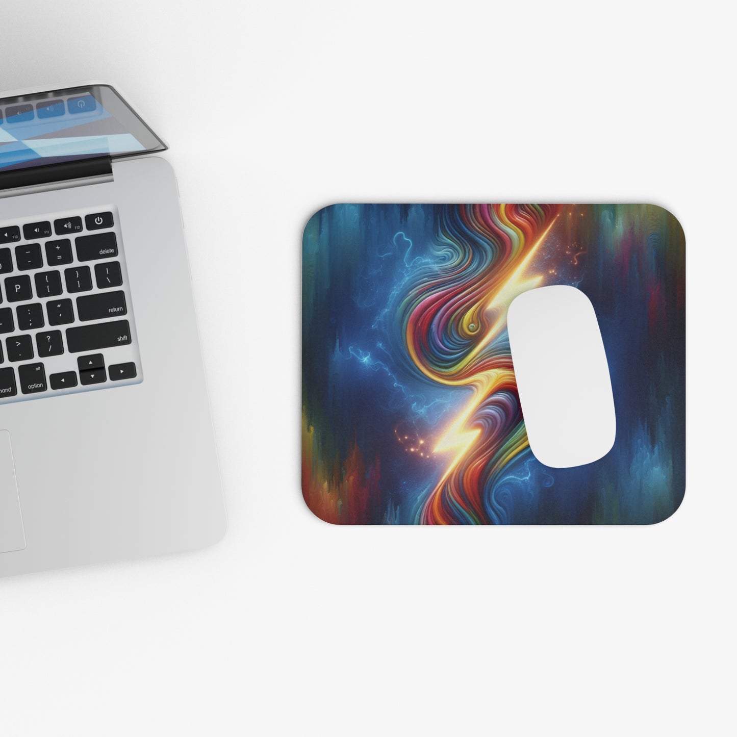 Rainbow Lightening Mouse Pad (Rectangle)