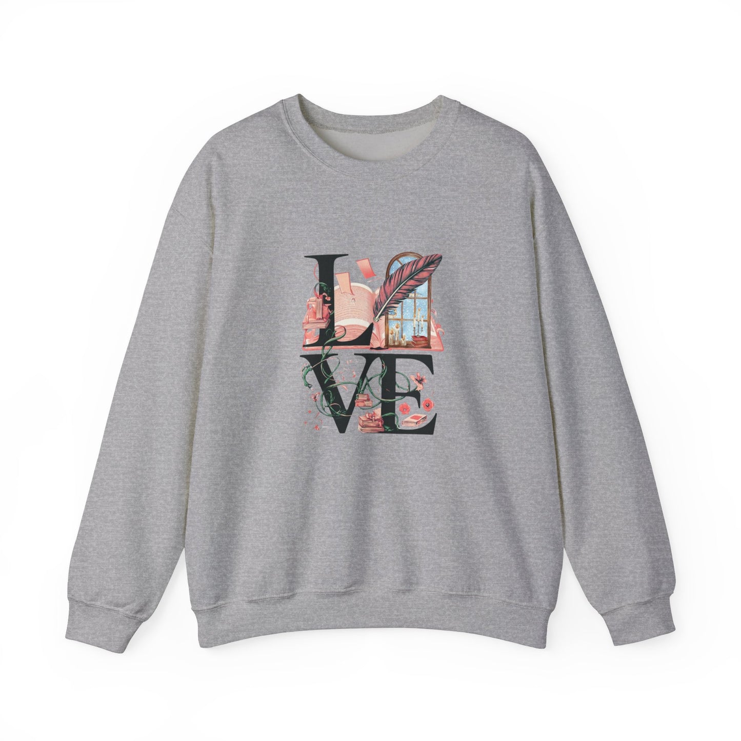 LOVE is a Novel Idea Unisex Heavy Blend™ Crewneck Sweatshirt