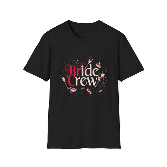 Bride Crew Champagne Pop Unisex Softstyle T-Shirt