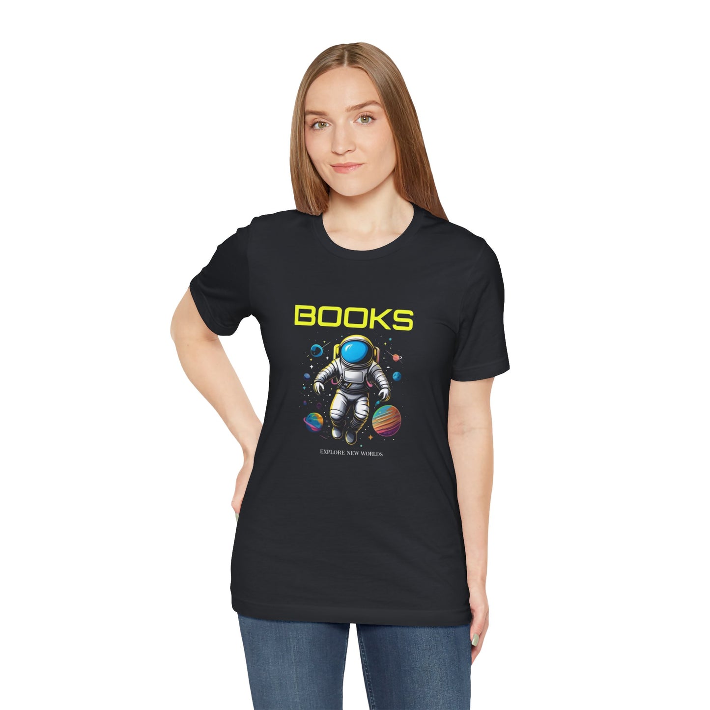 Explore New Worlds Unisex Jersey Short Sleeve Tee