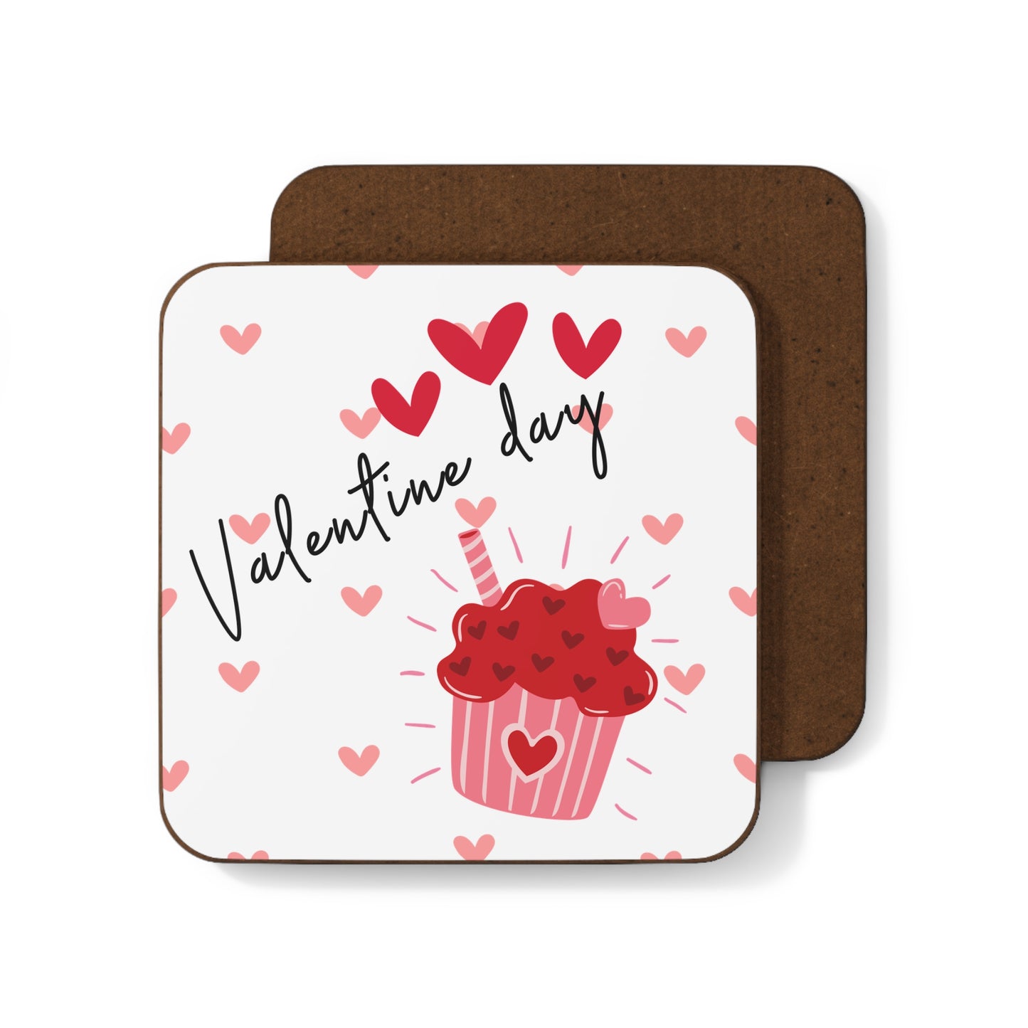 Valentine's Day Sweets Hardboard Back Coaster