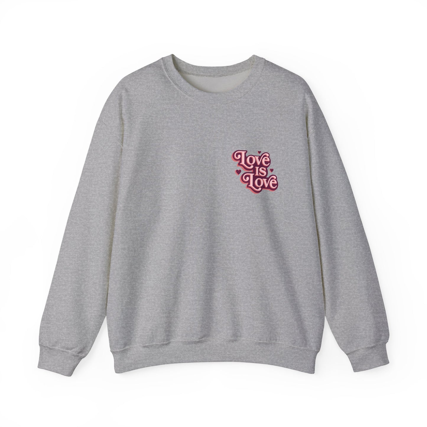 Love is Love Embroidered Unisex Heavy Blend™ Crewneck Sweatshirt