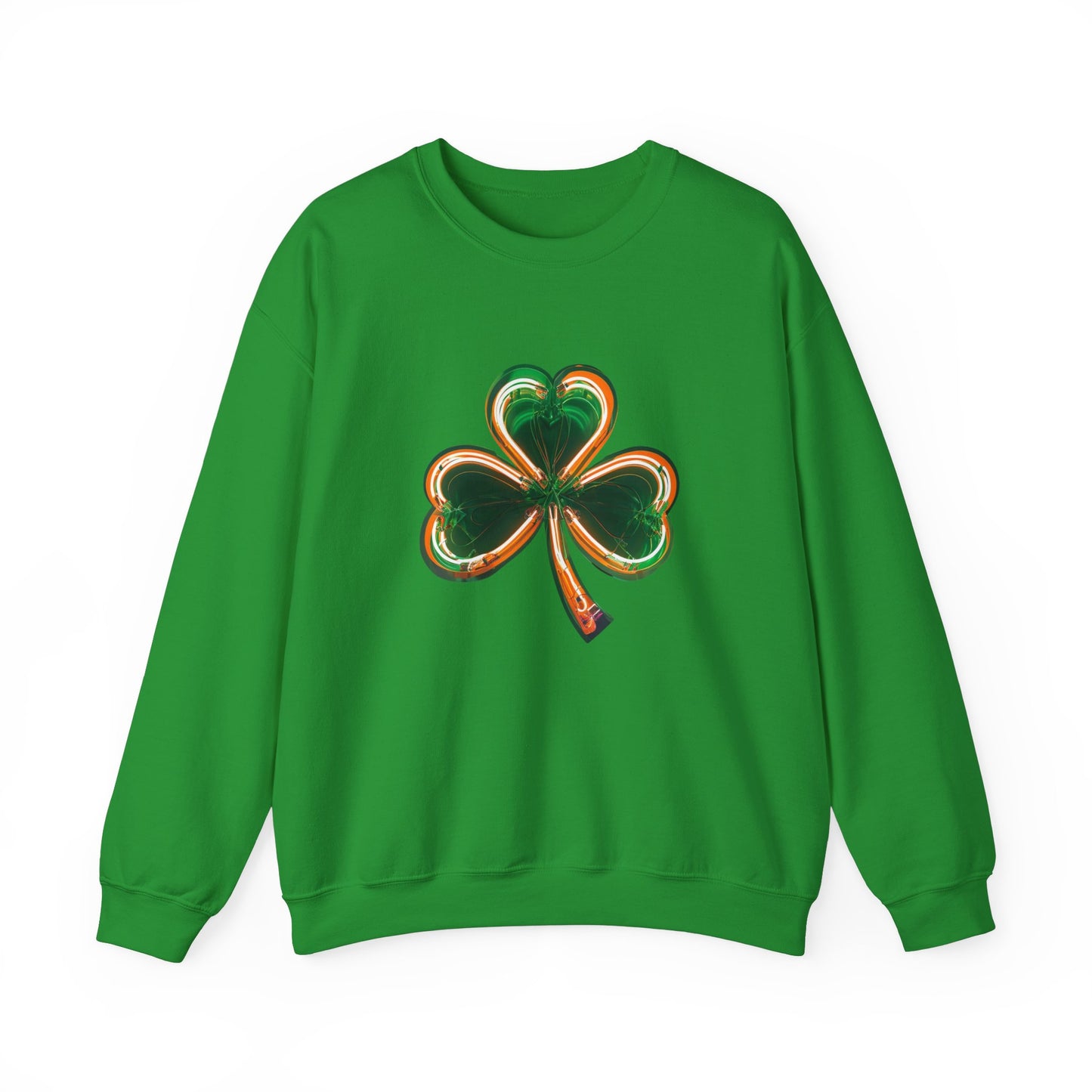 Electric Luck - Green and Orange Unisex Heavy Blend™ Crewneck Sweatshirt