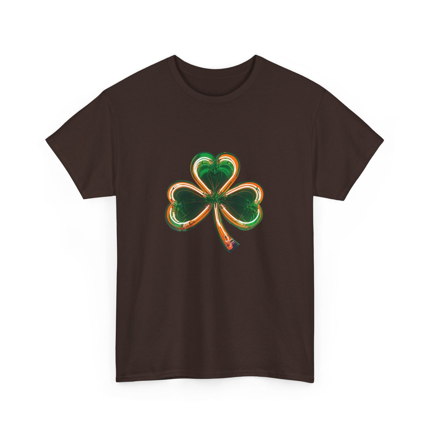 Electric Luck - Green and Orange Unisex Heavy Cotton Tee