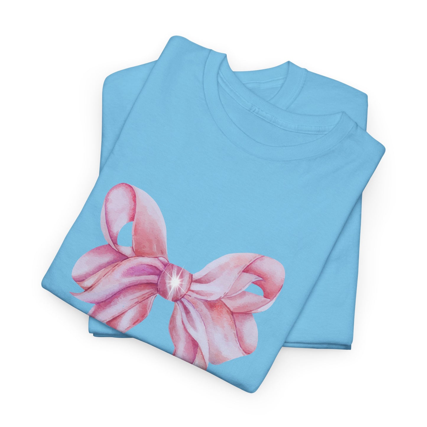 Pink Bow Unisex Heavy Cotton Tee