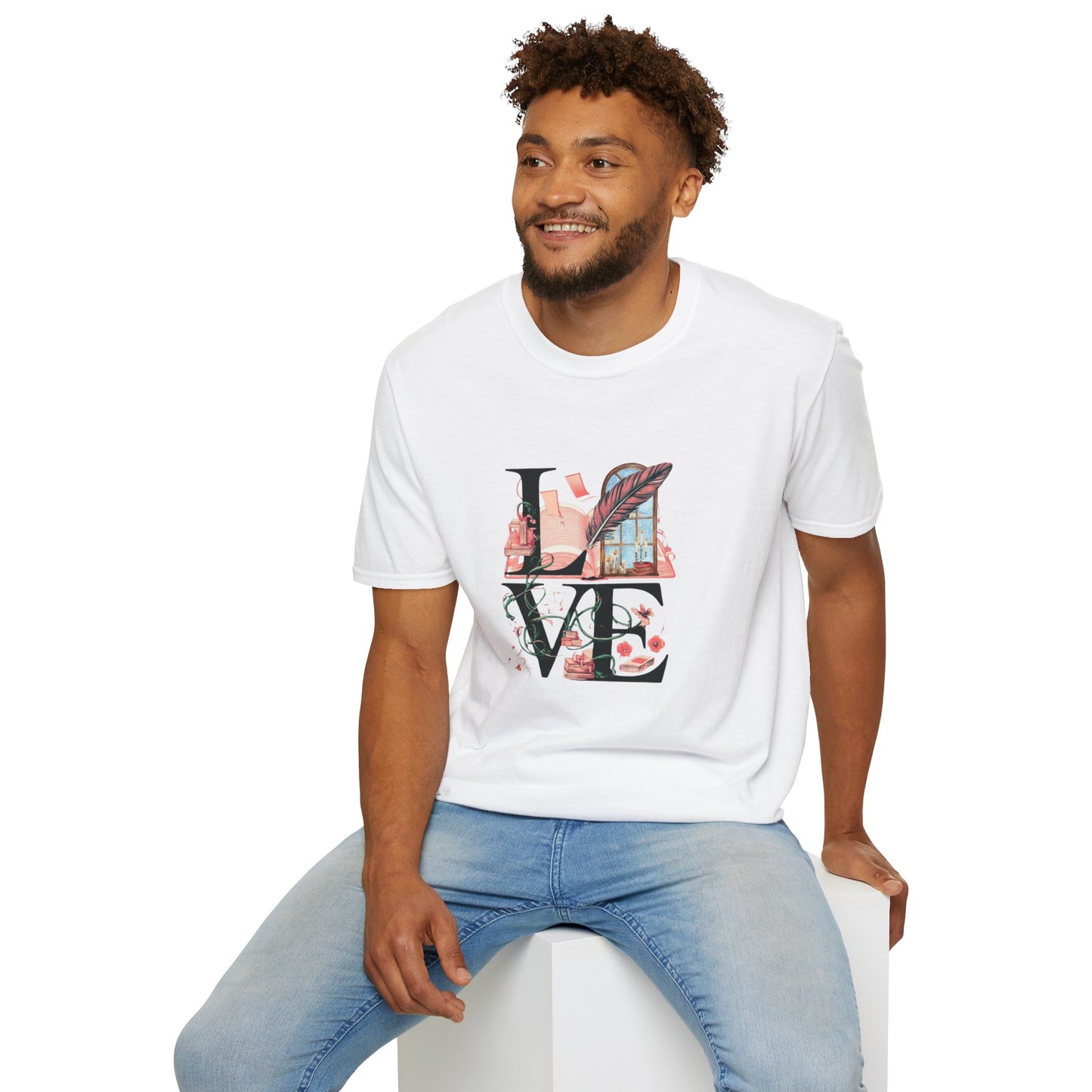 LOVE is a Novel Idea Unisex Softstyle T-Shirt