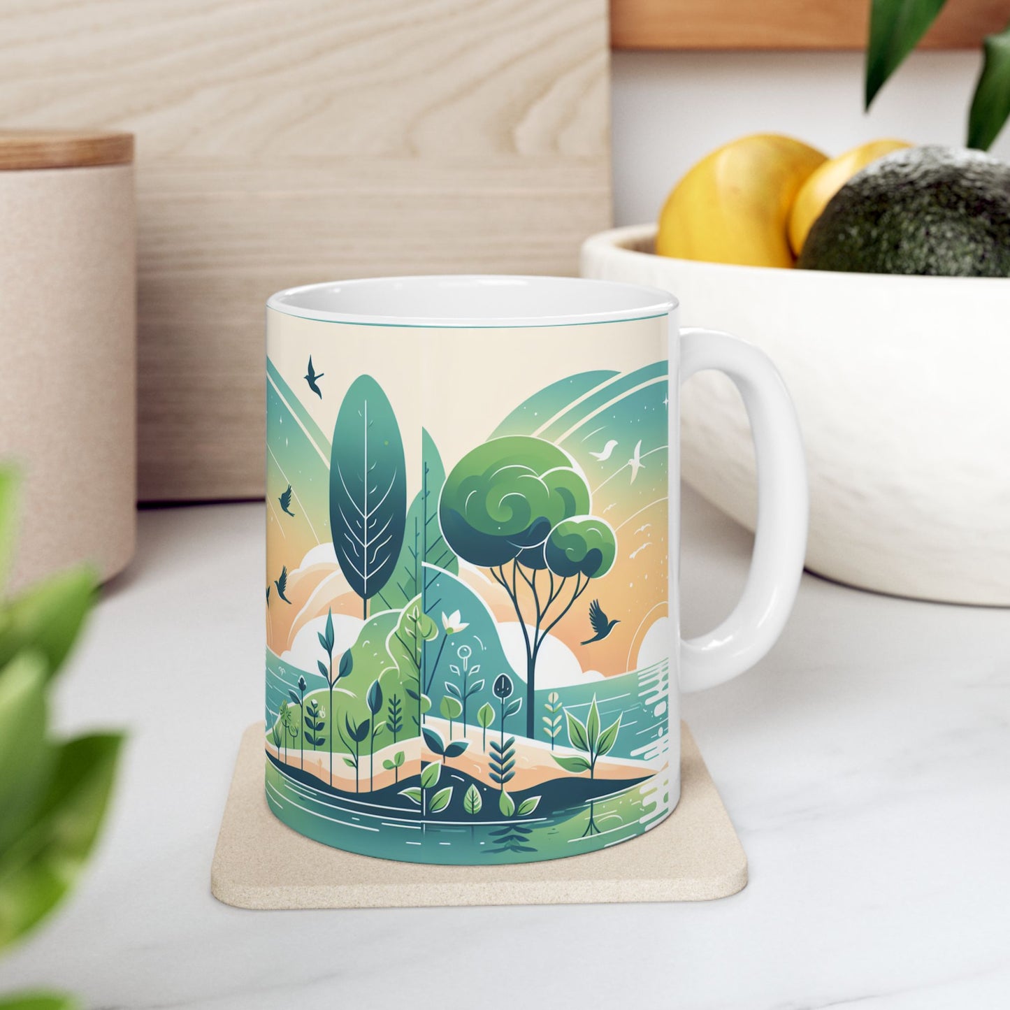 Fresh Start, New Vibes Ceramic Mug, (11oz)