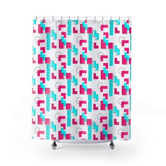 GeoRetro Shower Curtains