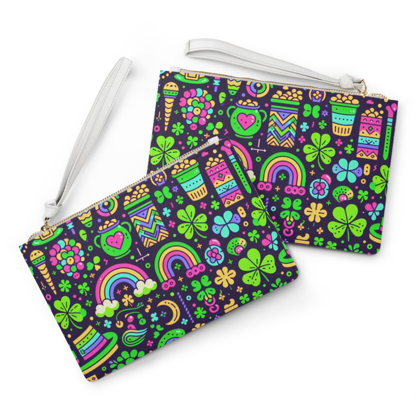 Day-Glo Clover Clutch Bag