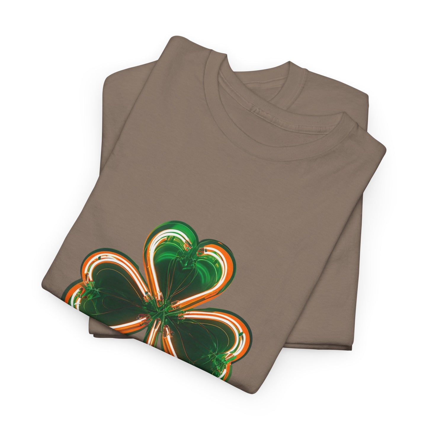 Electric Luck - Green and Orange Unisex Heavy Cotton Tee