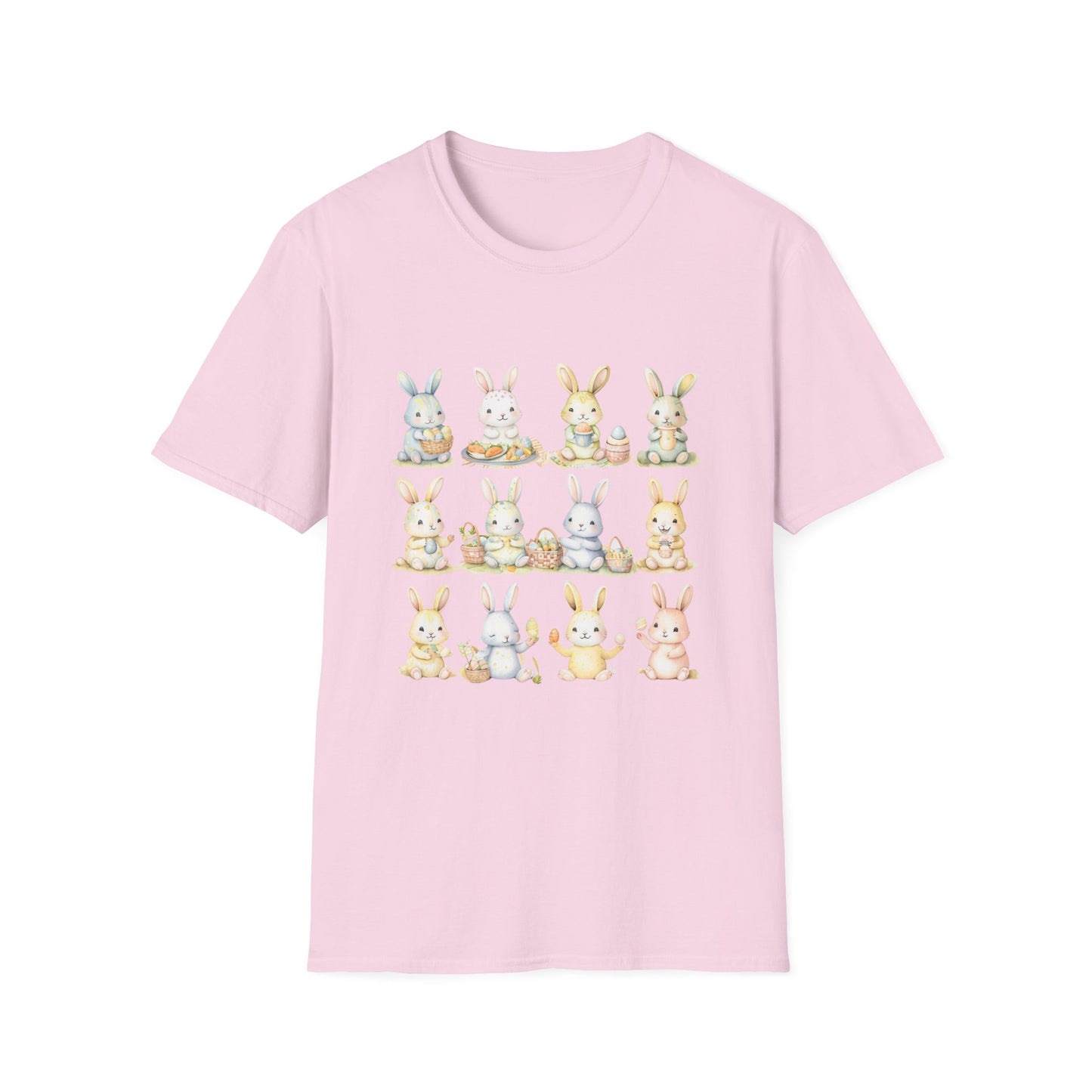 Bunny Picnic Unisex Softstyle T-Shirt for Easter