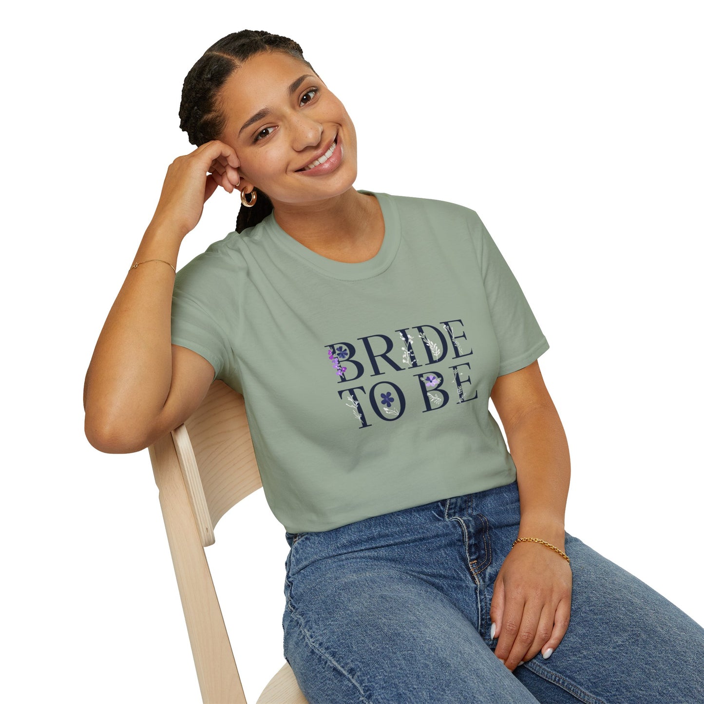 Flower Pressed - Bride to Be Unisex Softstyle T-Shirt