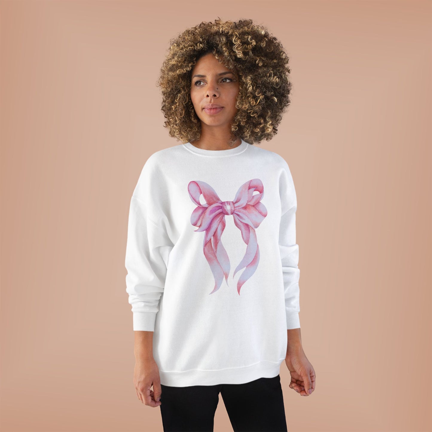 Pink Bow Unisex EcoSmart® Crewneck Sweatshirt