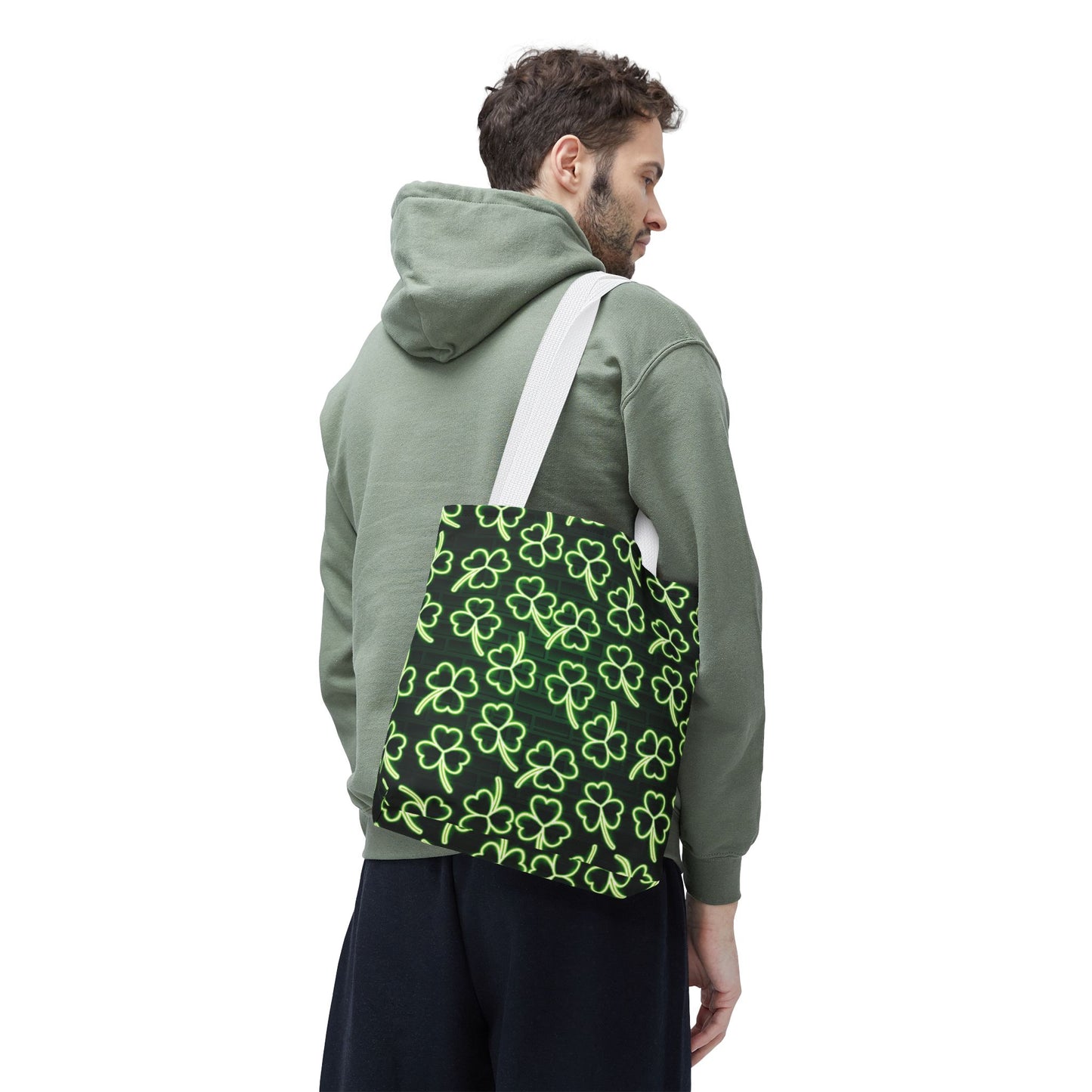 Neon Shamrock Tote Bag (available in 3 sizes)