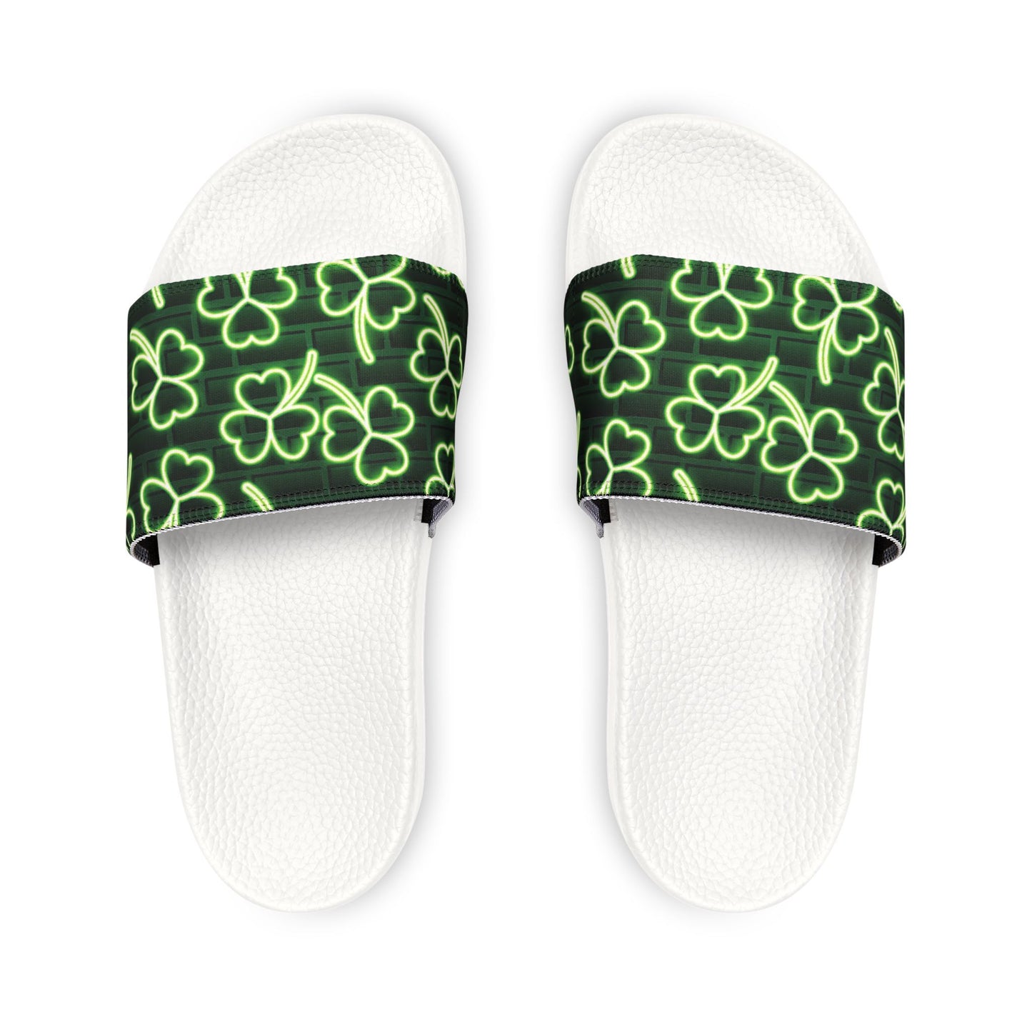 Neon Shamrock Men's Removable-Strap Sandals