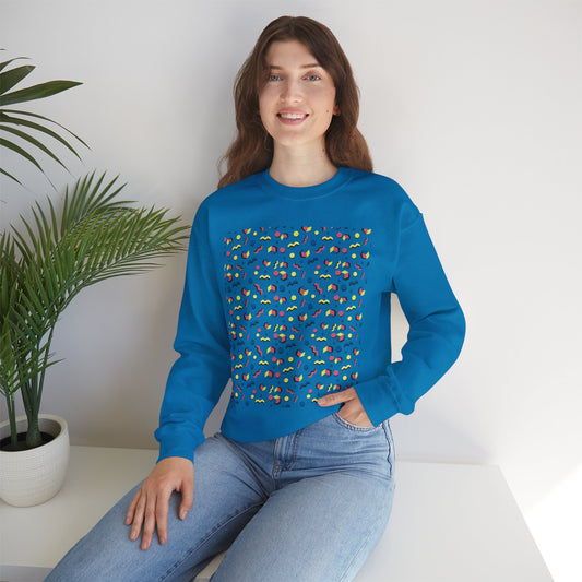 Blue Retro Vibes Unisex Heavy Blend™ Crewneck Sweatshirt