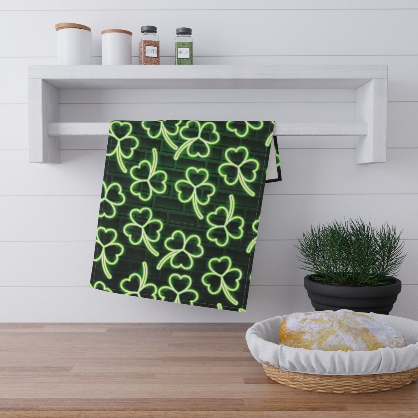 Neon Shamrock Tea Towels (cotton)